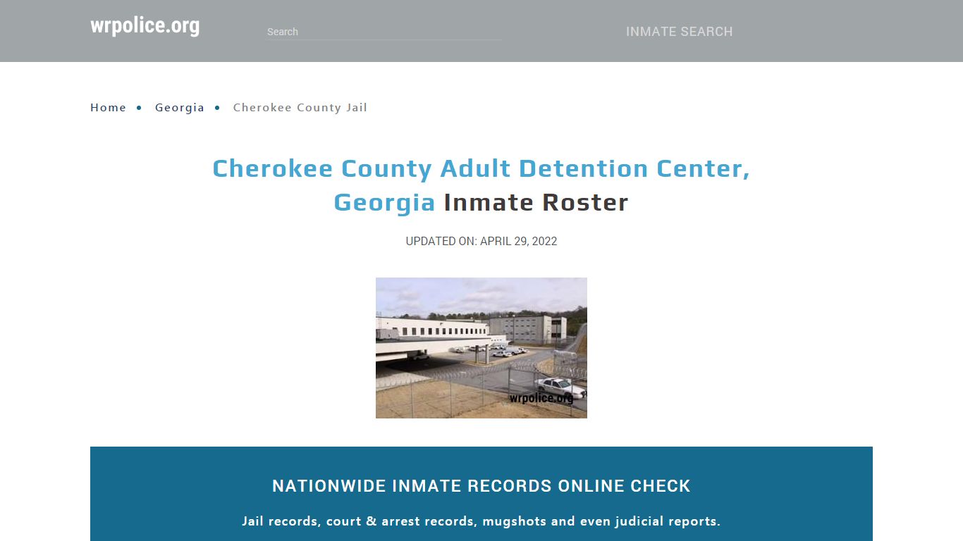 Cherokee County Adult Detention Center, Georgia - Inmate ...